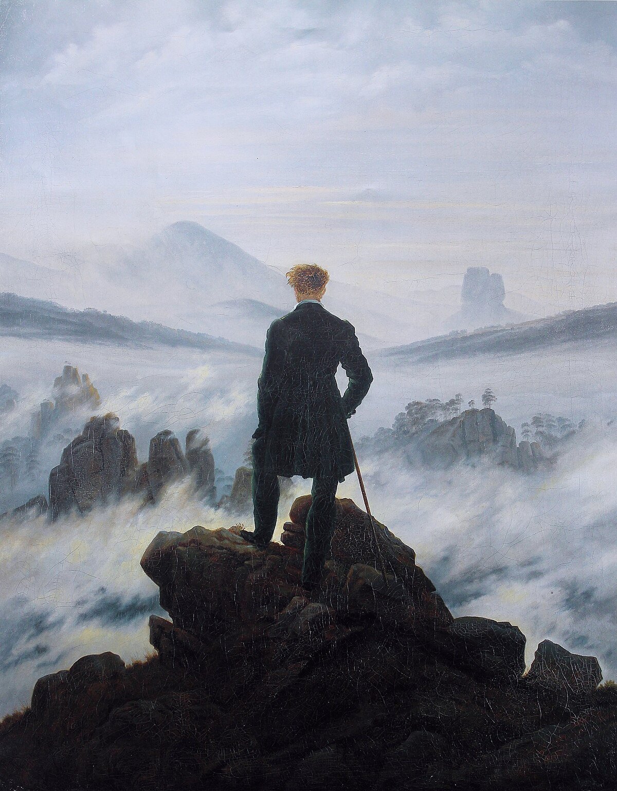 Wanderer above the sea of fog